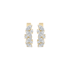 1 ctw Marquise and Round Lab Grown Diamond Petite Huggie Hoop Earrings