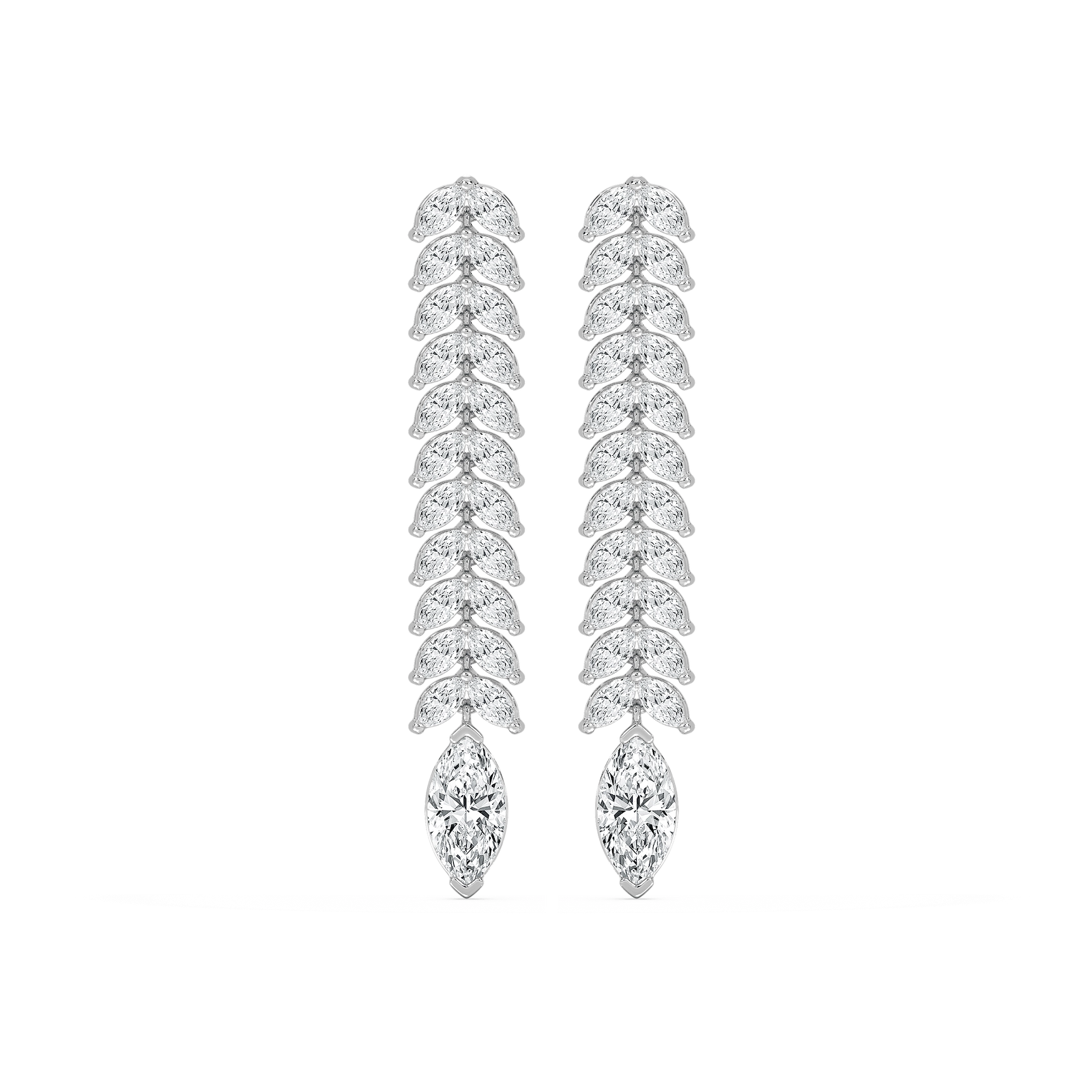 6 ⁷/₈ ctw Marquise Lab Grown Diamond Dangle Drop Earrings