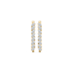 1 ½ ctw Marquise Lab Grown Diamond Hoop Earrings