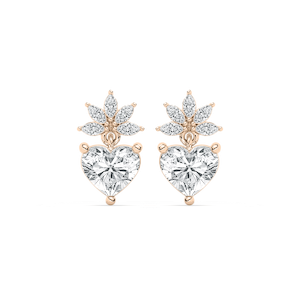 2 ¹⁄₄ ctw Heart & Marquise Lab Grown Diamond Flowering Drop Earrings