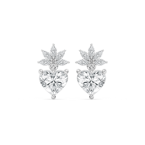 2 ¹⁄₄ ctw Heart & Marquise Lab Grown Diamond Flowering Drop Earrings