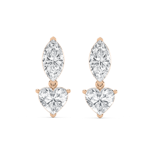 marquise drop earrings in rose gold