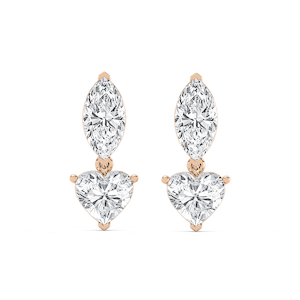 4 ctw Marquise & Heart Lab Grown Diamond Drop Earrings