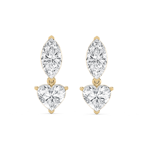 4 ctw Marquise & Heart Lab Grown Diamond Drop Earrings