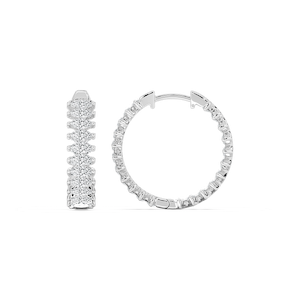 3 ctw Marquise Lab Grown Diamond Inside Out Hoop Earrings