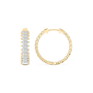 3 ctw Marquise Lab Grown Diamond Inside Out Hoop Earrings