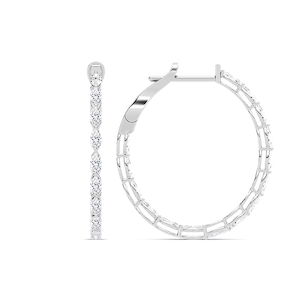 4 ¹⁄₂ ctw Marquise Lab Grown Diamond Inside Out Hoop Earrings