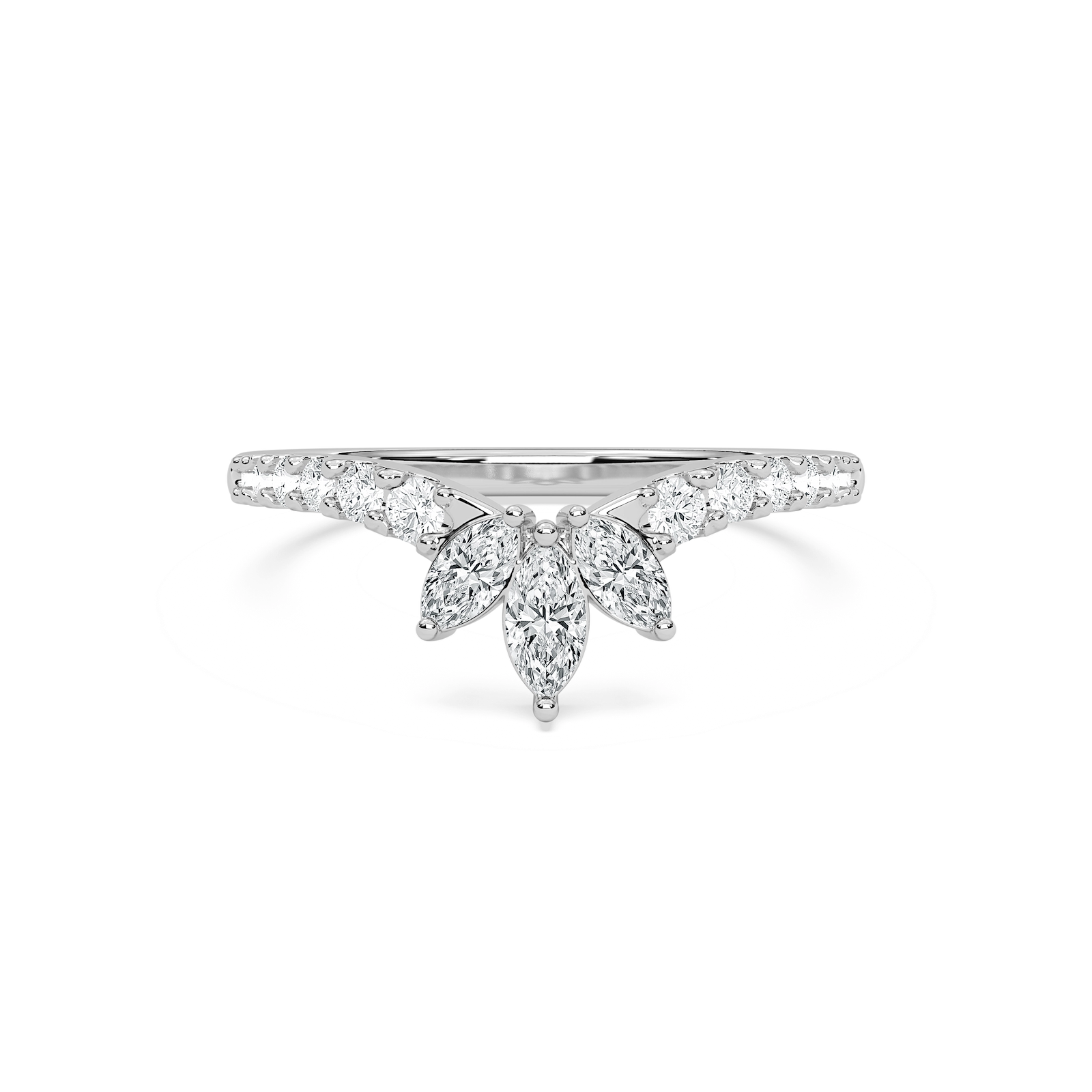 Marquise V Fashion Band in Rose Gold