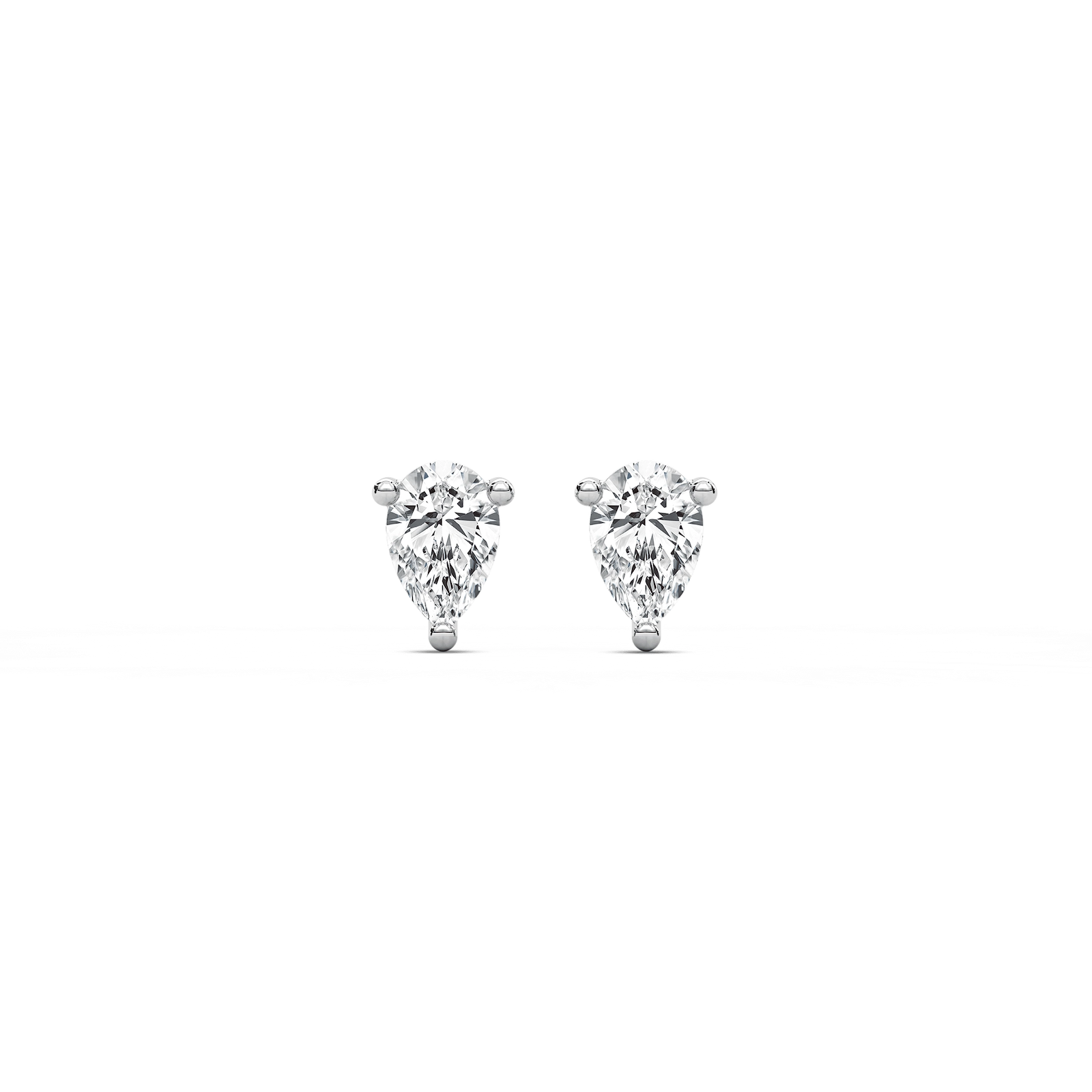 Martini Pear Prong Diamond Earrings