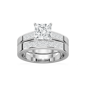 Melanie Lab Grown Diamond Cathedral Channel Wedding Set