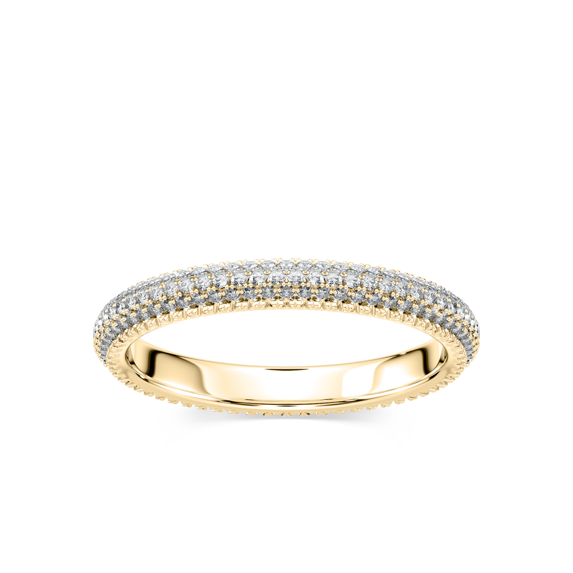 Micro-Pavé Eternity Band with 1.25ctw Lab-Grown Diamonds in 14K Yellow Gold