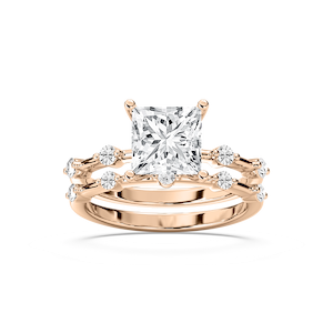 Mila Princess Cut Wedding Set