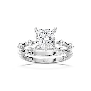 Mila Princess Cut Wedding Set