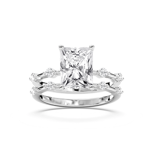 Mila Radiant Cut Wedding Set