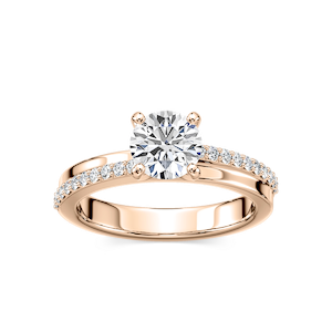Avery Lab Grown Diamond Interlaced Side Stone Engagement Ring