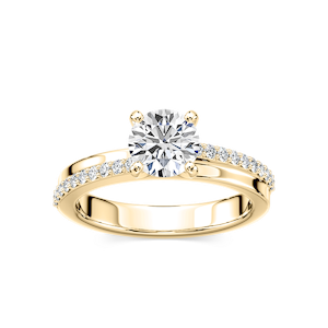 Avery Lab Grown Diamond Interlaced Side Stone Engagement Ring