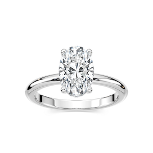 Millie 3 ctw Oval Lab Grown Diamond Hidden Halo Engagement Ring