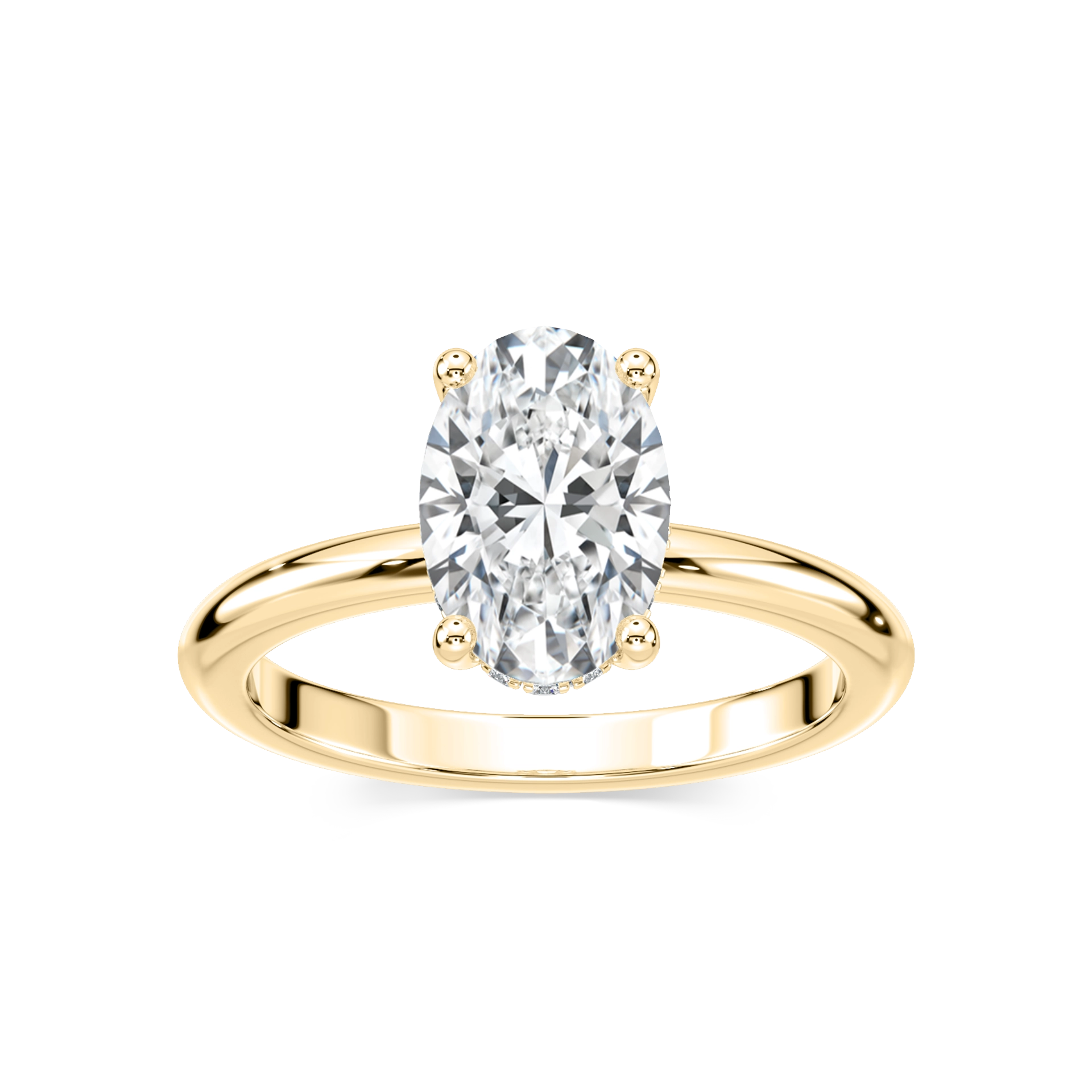 Millie 3 ctw Oval Lab Grown Diamond Hidden Halo Engagement Ring