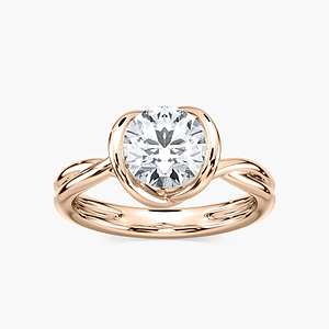 Mia Round Lab Grown Diamond Modern Solitaire Engagement Ring