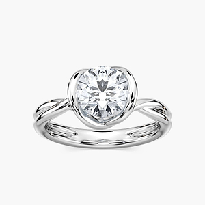 Mia Round Lab Grown Diamond Modern Solitaire Engagement Ring