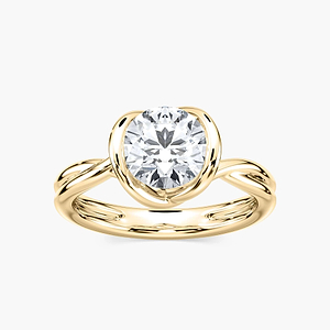 Mia Round Lab Grown Diamond Modern Solitaire Engagement Ring