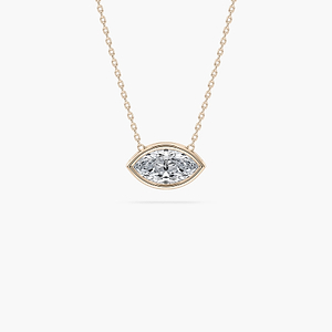 Modern Bezel Marquise Pendant