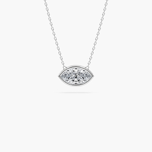 Modern Bezel Marquise Pendant
