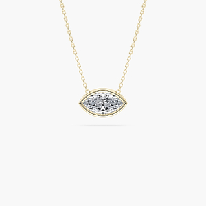 Modern Bezel Marquise Pendant
