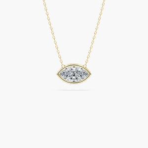 Modern Bezel Marquise Pendant