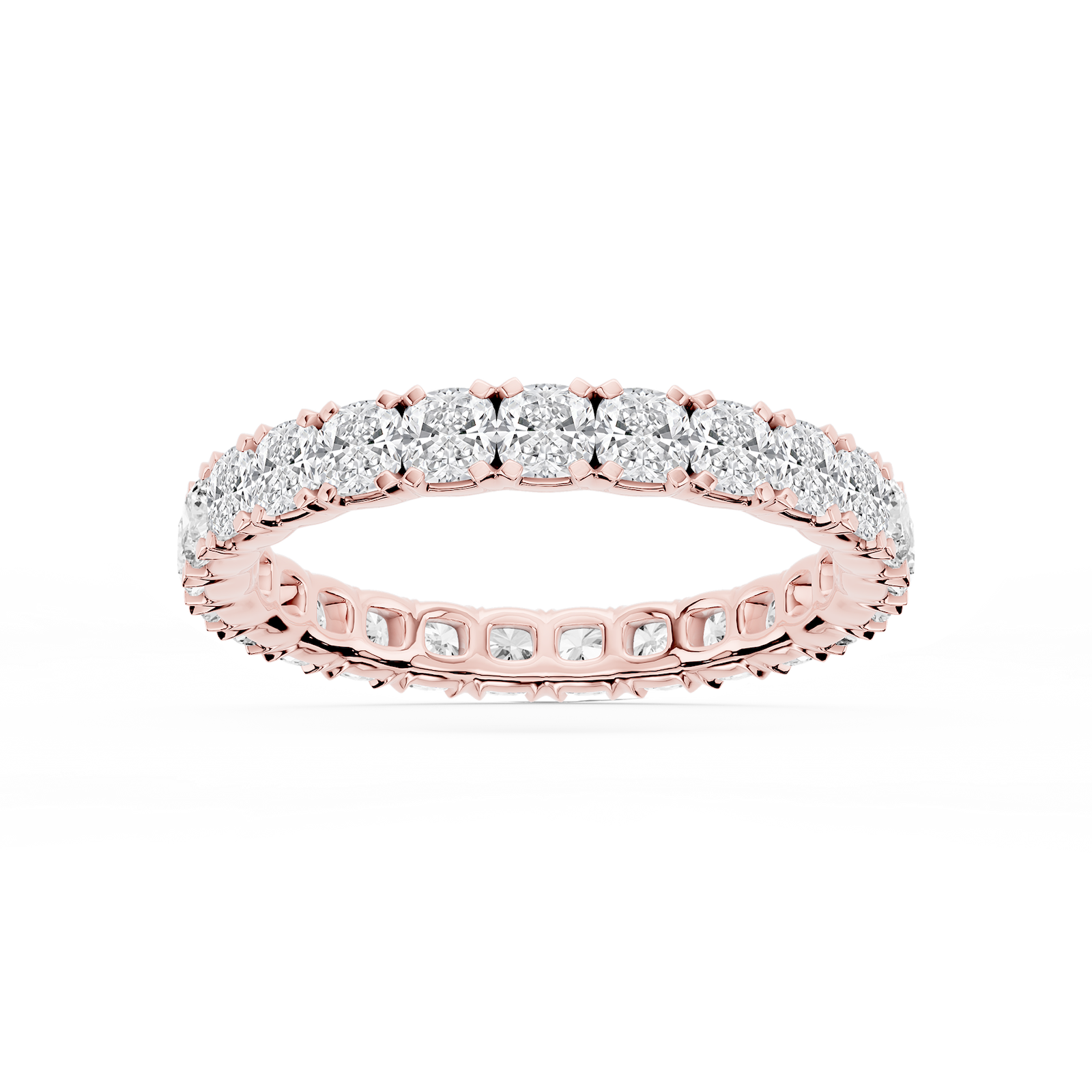 Morgan Round Lab Grown Diamond Classic Four Prong Eternity Band