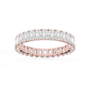 Morgan Emerald Lab Grown Diamond Classic Four Prong Eternity Band