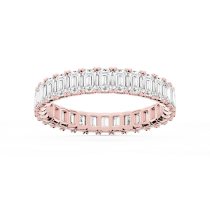 Morgan Emerald Lab Grown Diamond Classic Four Prong Eternity Band