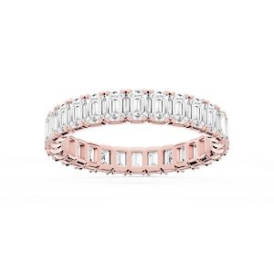 Morgan Emerald Lab Grown Diamond Classic Four Prong Eternity Band