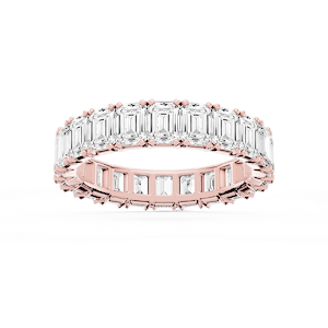 Morgan Emerald Lab Grown Diamond Classic Four Prong Eternity Band