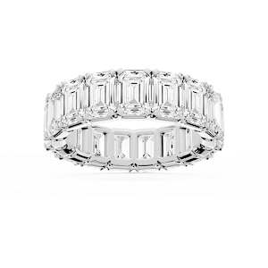 Morgan Emerald Lab Grown Diamond Classic Four Prong Eternity Band