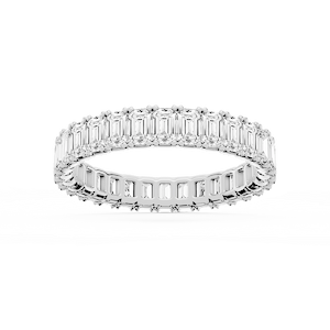 Morgan Emerald Lab Grown Diamond Classic Four Prong Eternity Band