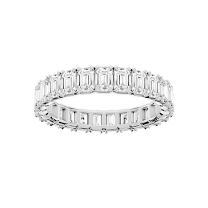 Morgan Emerald Lab Grown Diamond Classic Four Prong Eternity Band