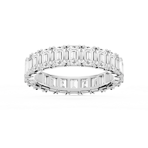 Morgan Emerald Lab Grown Diamond Classic Four Prong Eternity Band