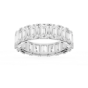 Morgan Emerald Lab Grown Diamond Classic Four Prong Eternity Band