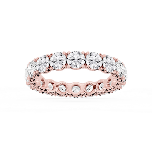 Morgan Round Lab Grown Diamond Classic Four Prong Eternity Band