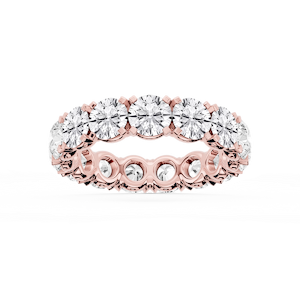 Morgan Round Lab Grown Diamond Classic Four Prong Eternity Band