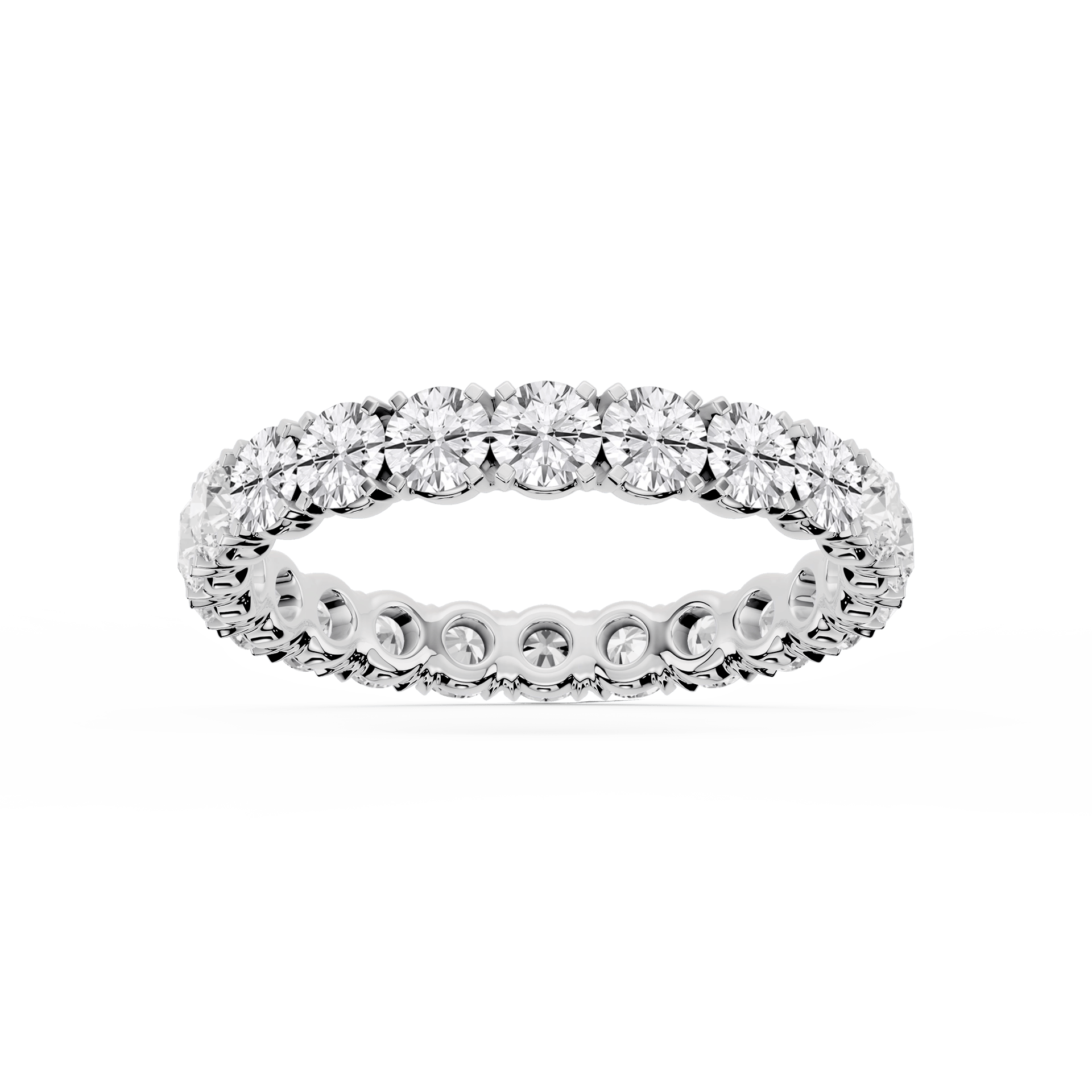 Morgan Round Lab Grown Diamond Classic Four Prong Eternity Band