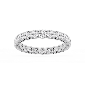 Morgan Round Lab Grown Diamond Classic Four Prong Eternity Band