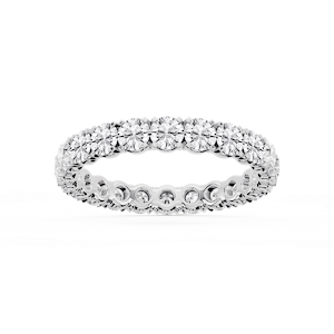 Morgan Round Lab Grown Diamond Classic Four Prong Eternity Band