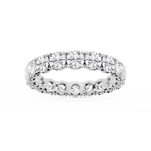 Morgan Round Lab Grown Diamond Classic Four Prong Eternity Band