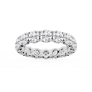 Morgan Round Lab Grown Diamond Classic Four Prong Eternity Band