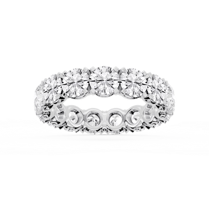 Morgan Round Lab Grown Diamond Classic Four Prong Eternity Band