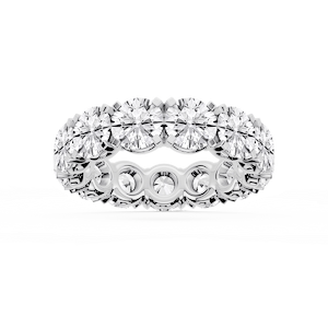 Morgan Round Lab Grown Diamond Classic Four Prong Eternity Band