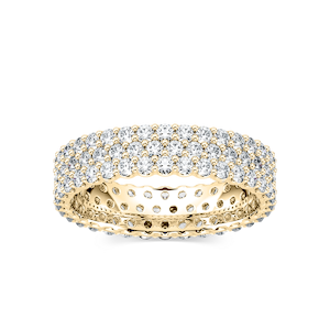 Bella Round Lab Grown Diamond Three Row Eternity Band