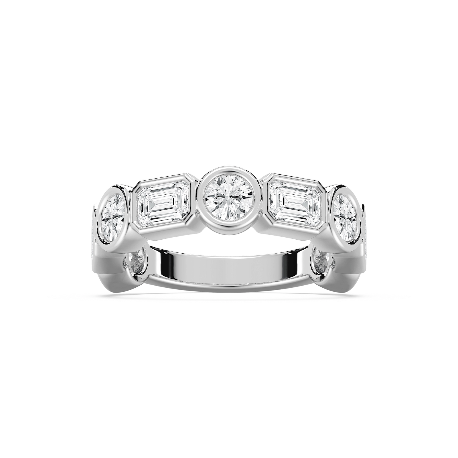 Multi Shape Bezel Ring in Rose Gold